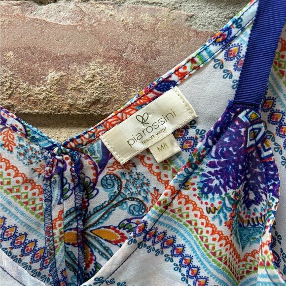 Pia Rossini Toulouse Beach Mini Dress Multi Women’s Size M/L - Picture 3 of 8